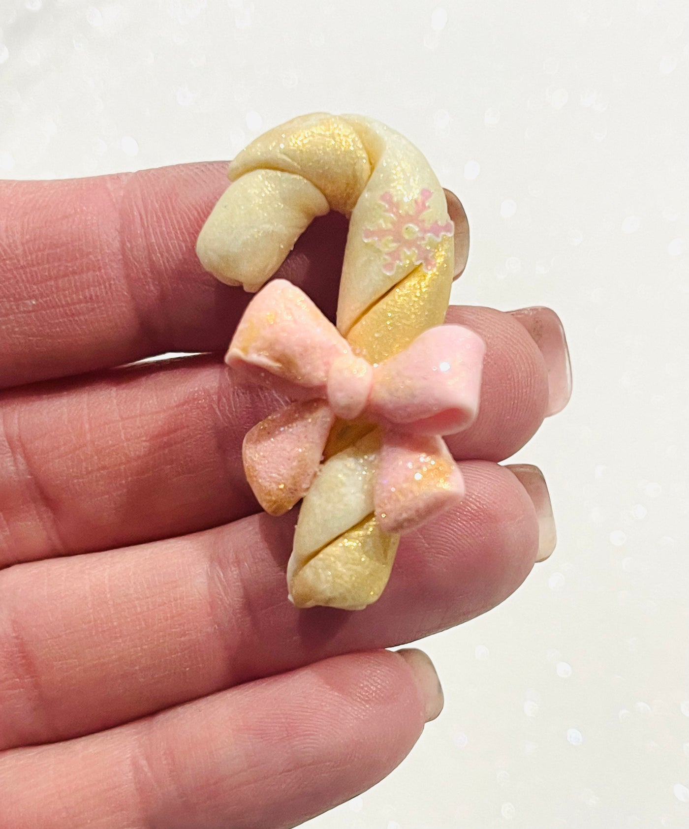 Pink and Gold Bow Clays from our Enchanted Maker