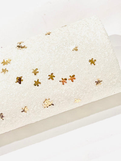 Gingerbread Men White Chunky Glitter