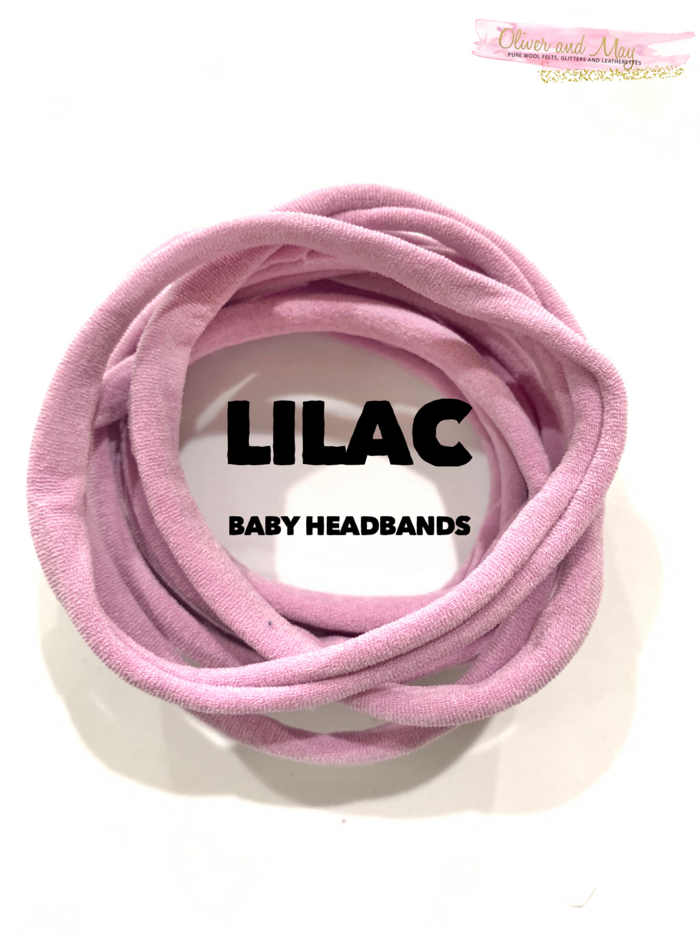 LILAC Nylon Headbands, Soft Nylon Bands, Baby Headbands, DIY Bows, Hair Bow Supplies, DIY Supplies, One Size Fits Most Headbands