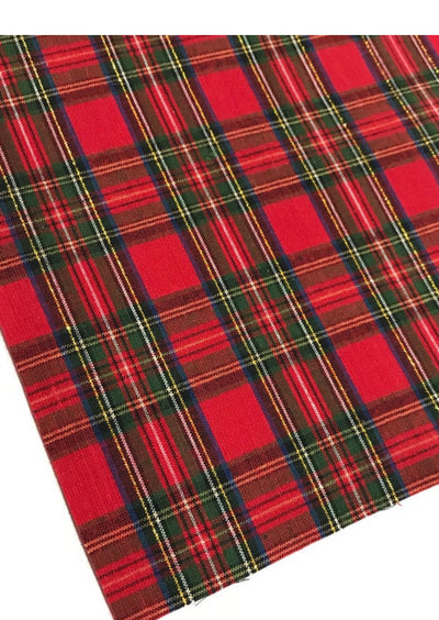 Red Tartan Felt Fabric Sheets