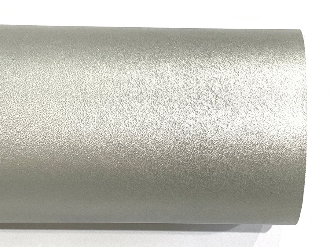 Thin Silver Smooth Leatherette Sheets 0.7 mm thickness | A4 Leatherette for Jewellery Makers