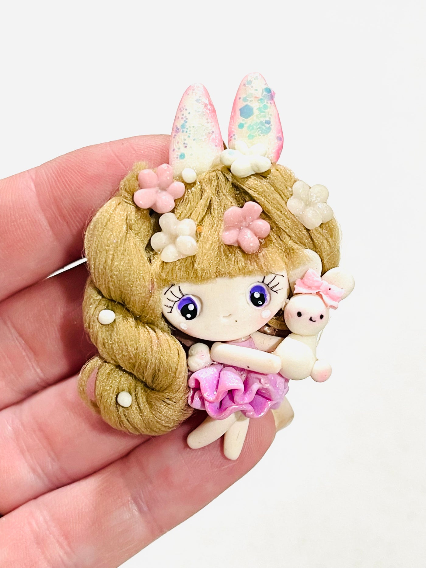 Enchanted Bunny Ear Girls Bow Clays