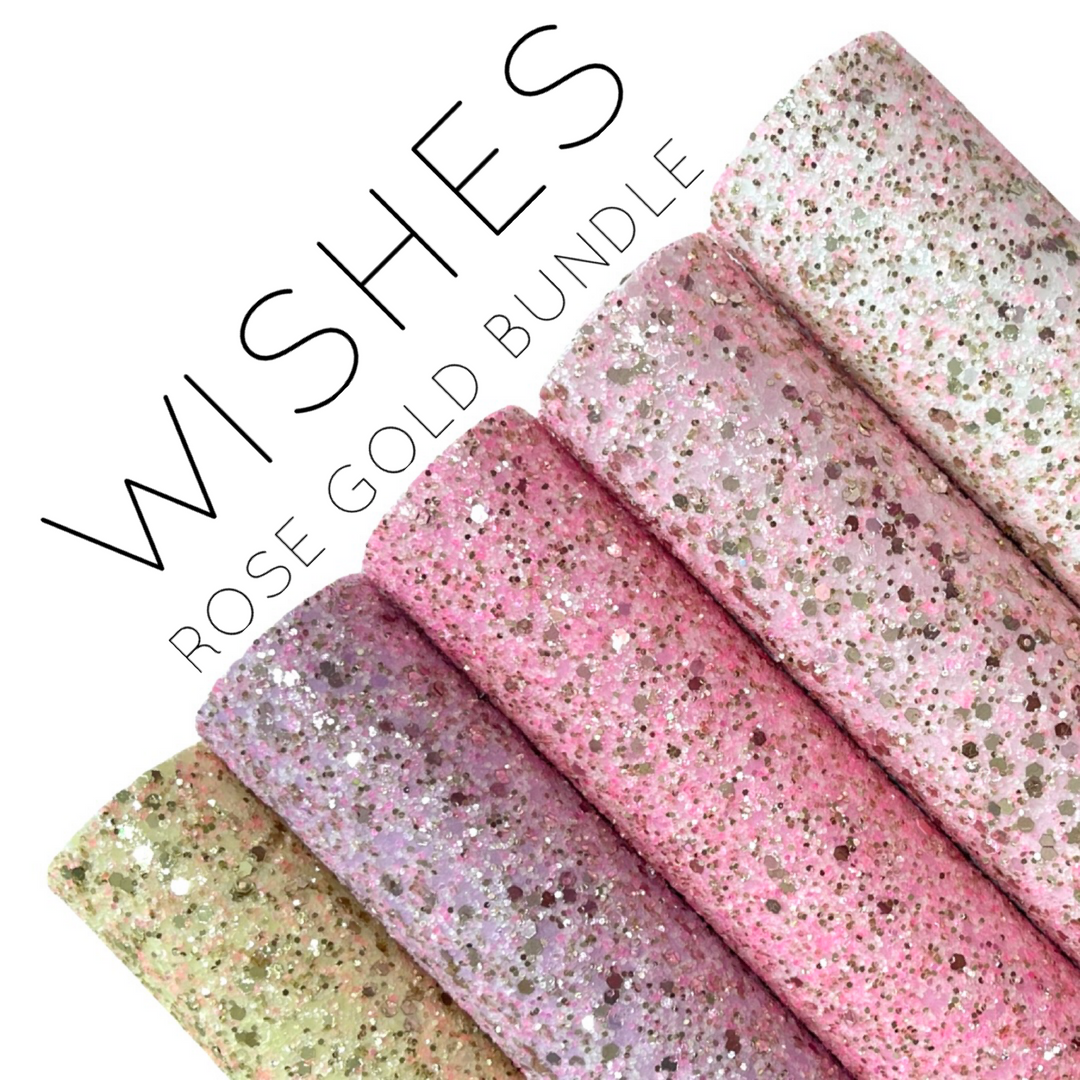 Wishes Yellow and Rose Gold Chunky Glitter