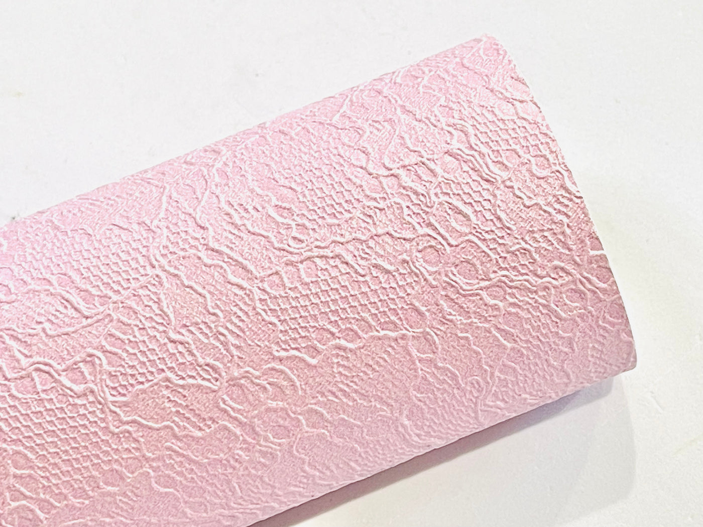 Pink Lace Embossed Leatherette