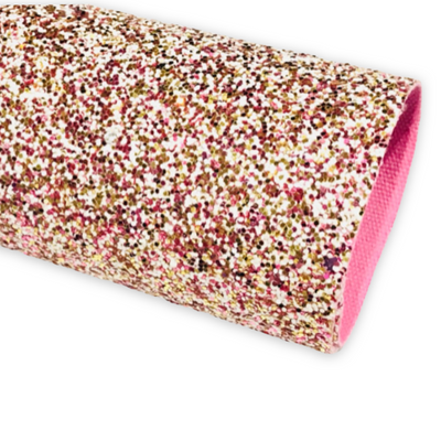 Darling Pink White Gold Matching Back Chunky Premium Glitter