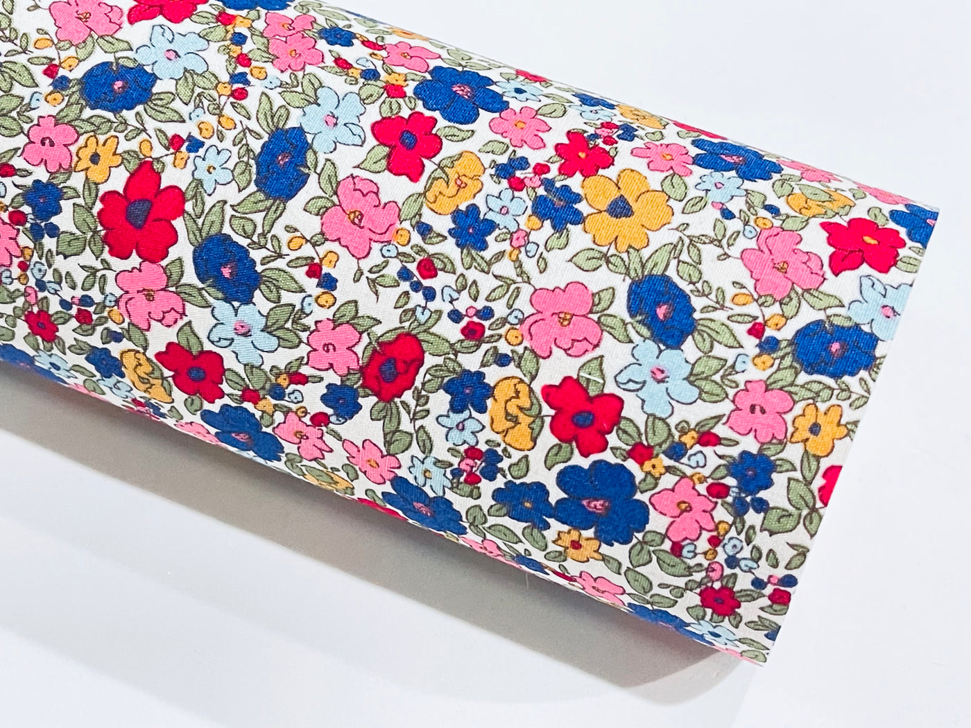 Bright Floral Fabric Felt Sheet - Fabric Felt Bows - Double Sided Fabric