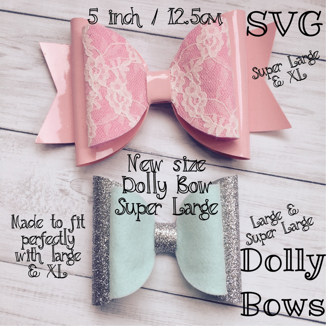 The Original Dolly Bow SVG - Larger Individual Sizes - 4.25", 5" and 5.5" - DIGITAL DOWNLOAD