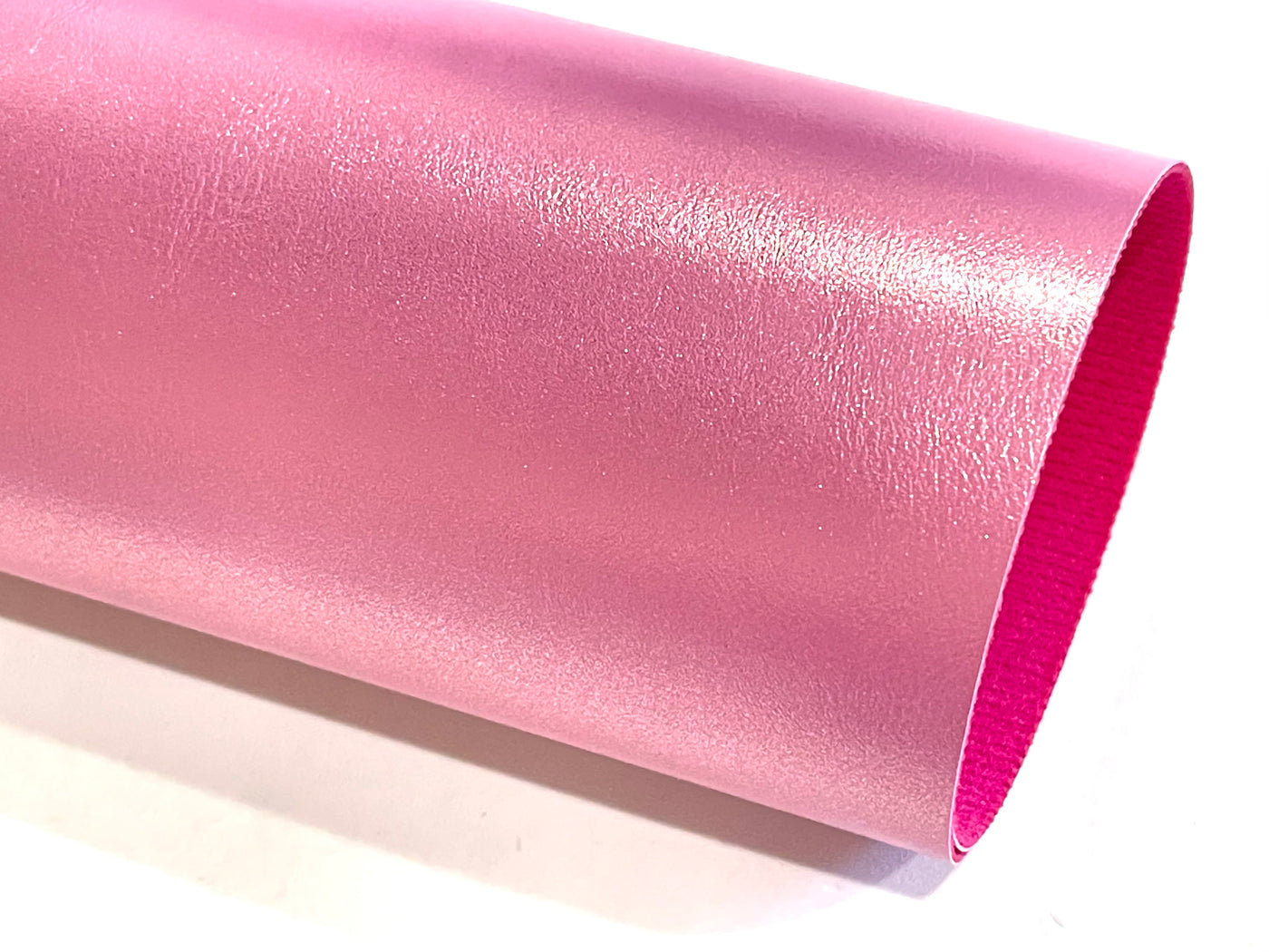 Rose Pink Pearl Smooth Faux Leatherette