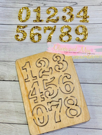 0-9 Piece Petite Glamour Numbers Steel Rule Die 3cm 1.18"