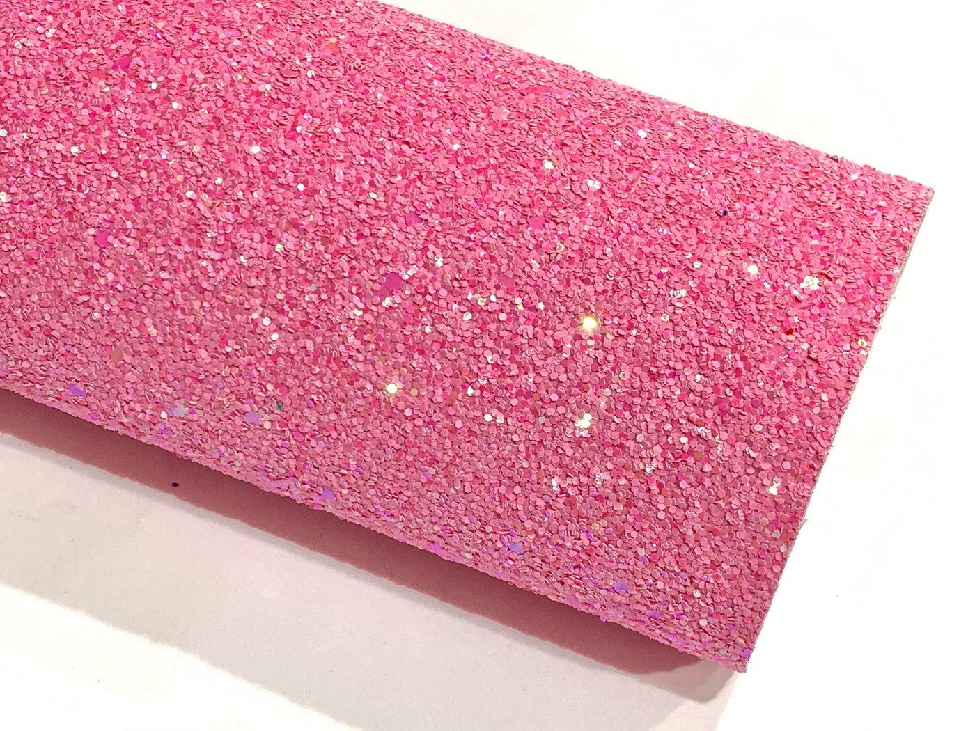Candy Pink Chunky Glitter Fabric Sheets