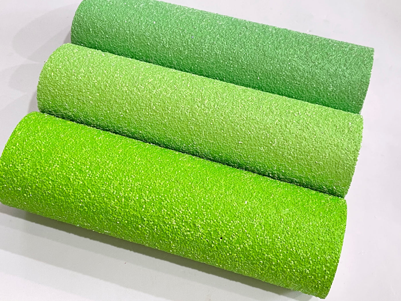 Bright Lime Green Chunky Glitter Fabric Sheets