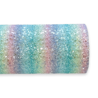 NEW Oceanic Ombré Striped Premium Felted Chunky Glitter
