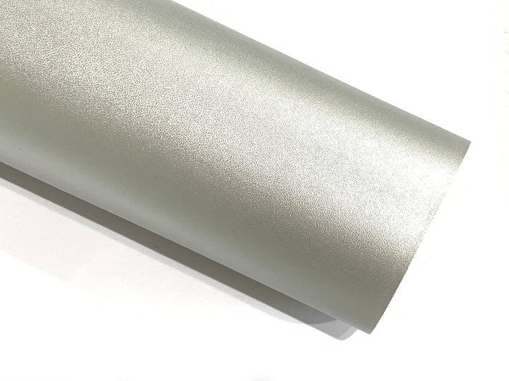 Thin Silver Smooth Leatherette Sheets 0.7 mm thickness | A4 Leatherette for Jewellery Makers