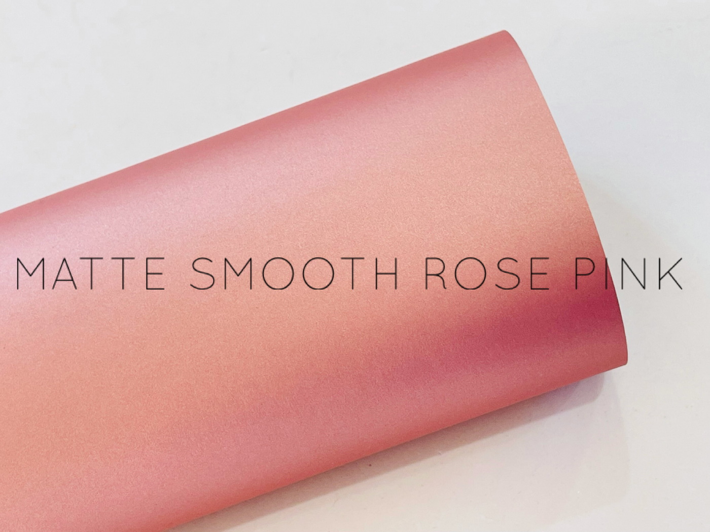 Rose Pink Smooth Matte Faux Leatherette