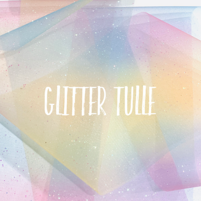 Rainbow Glitter Tulle 15cm x 10Yard Roll