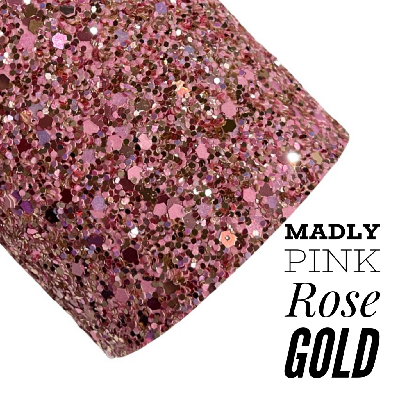 Madly Pink Rose Gold Chunky Glitter