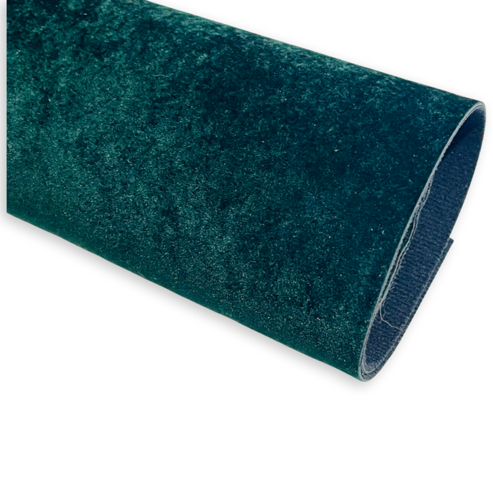 Tissu velours vert émeraude épais 0,9 mm robuste pour nœuds