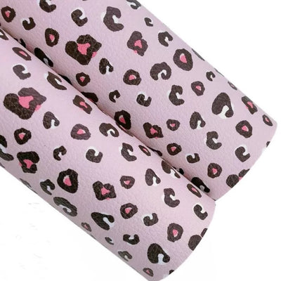 Pink Animal Print Faux Leatherette Sheet