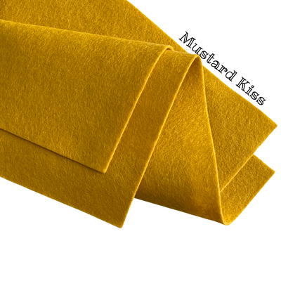 Mustard Kiss Merino Pure Wool Felt 1mm 1m x 180cm