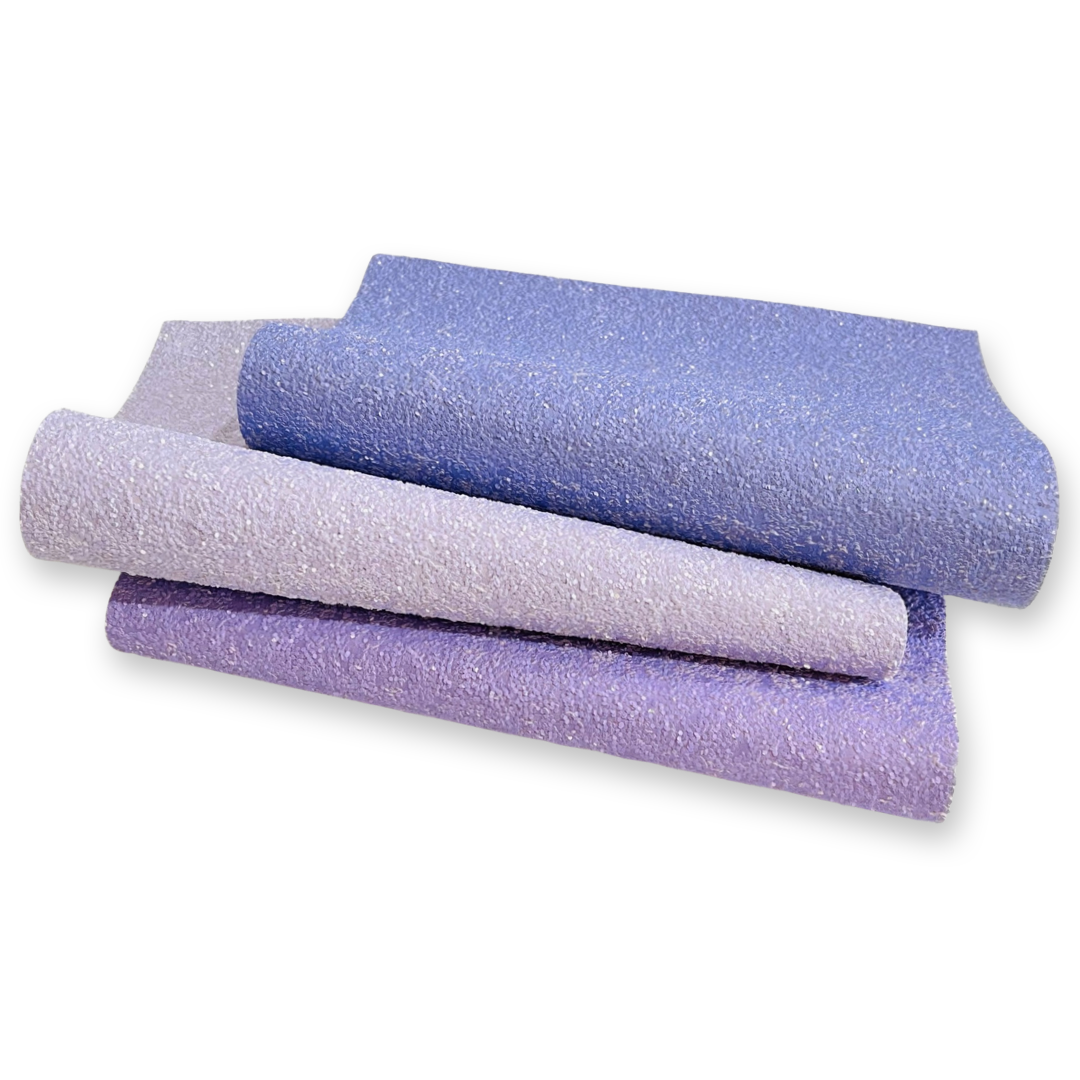 Heather Purple Chunky Glitter Fabric Sheets