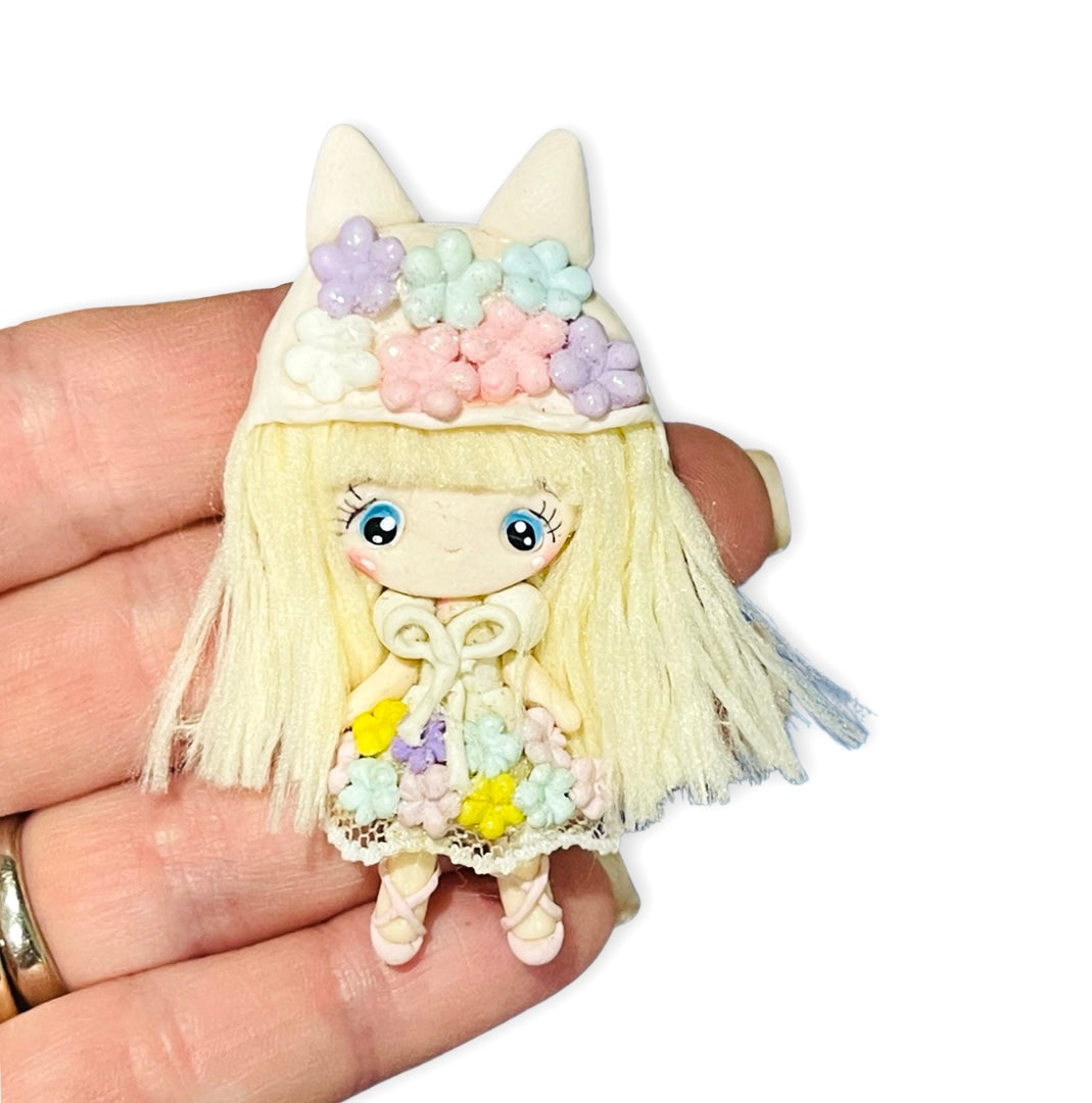 Enchanted Bunny Hat Girls Bow Clays