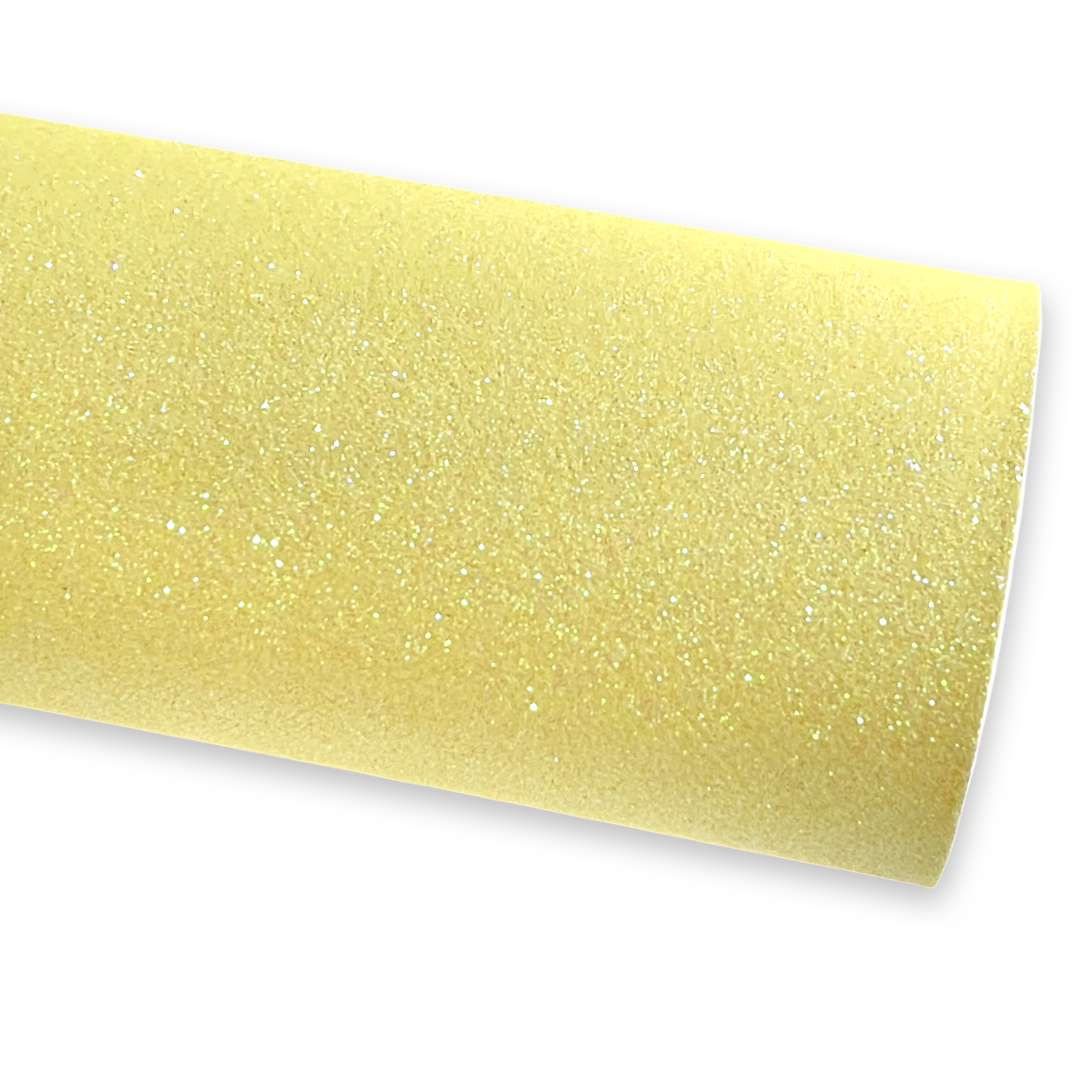 Baby Yellow Fine Glitter Fabric