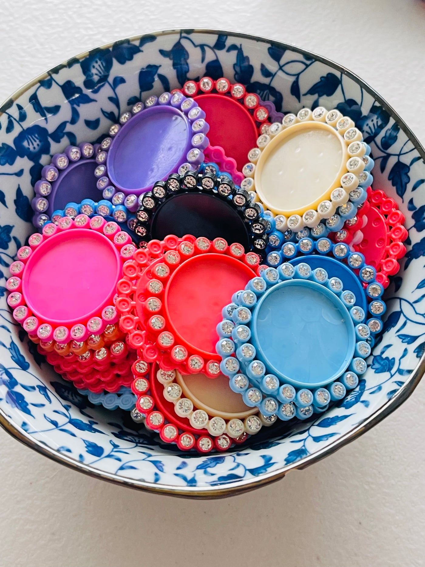 32mm (Inner 25mm) Flatback Trays Mix with Rhinestones