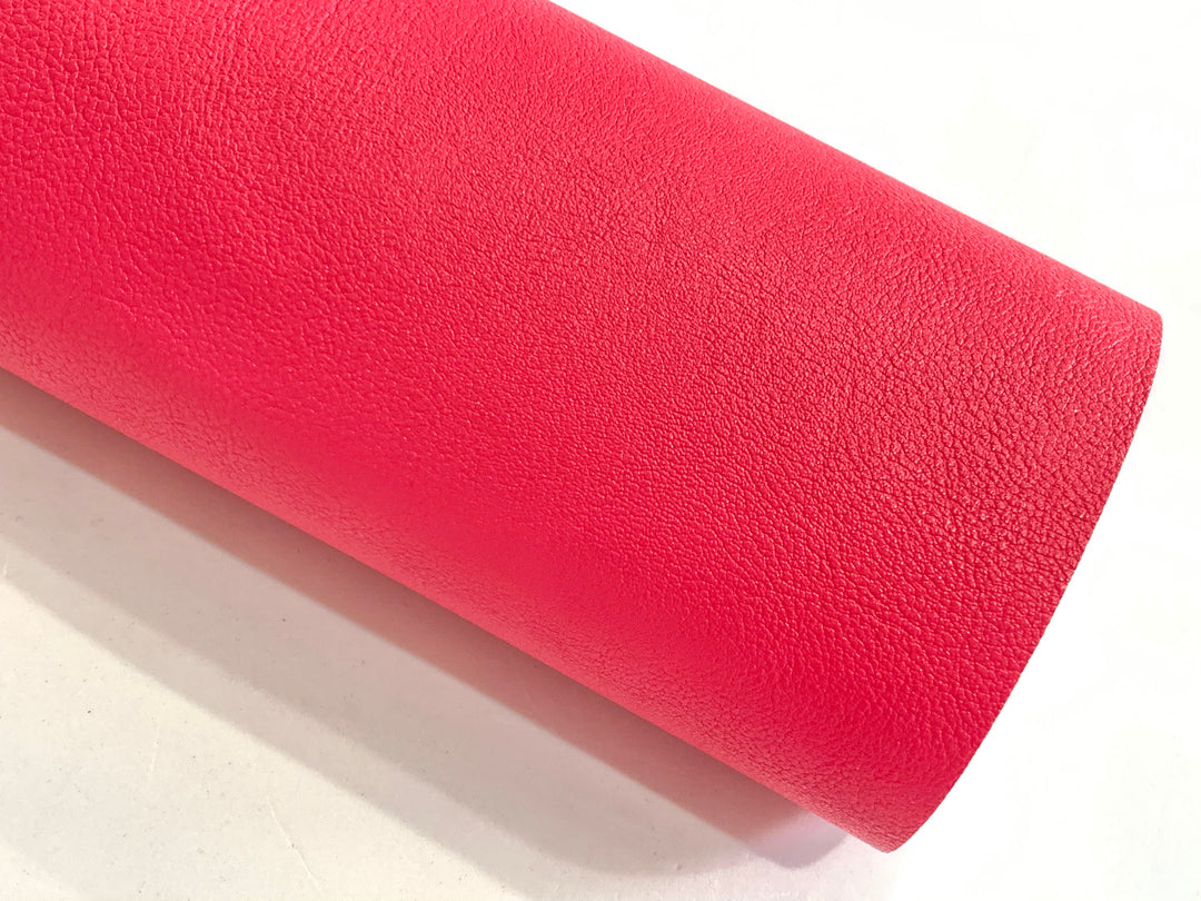 Strawberry Smooth Faux Leatherette Fabric Sheet 1.1mm