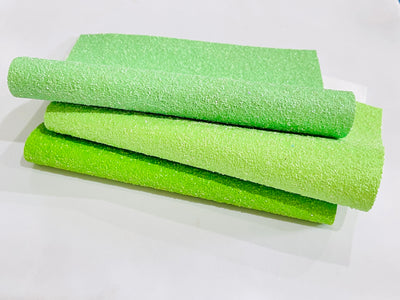 Bright Lime Green Chunky Glitter Fabric Sheets