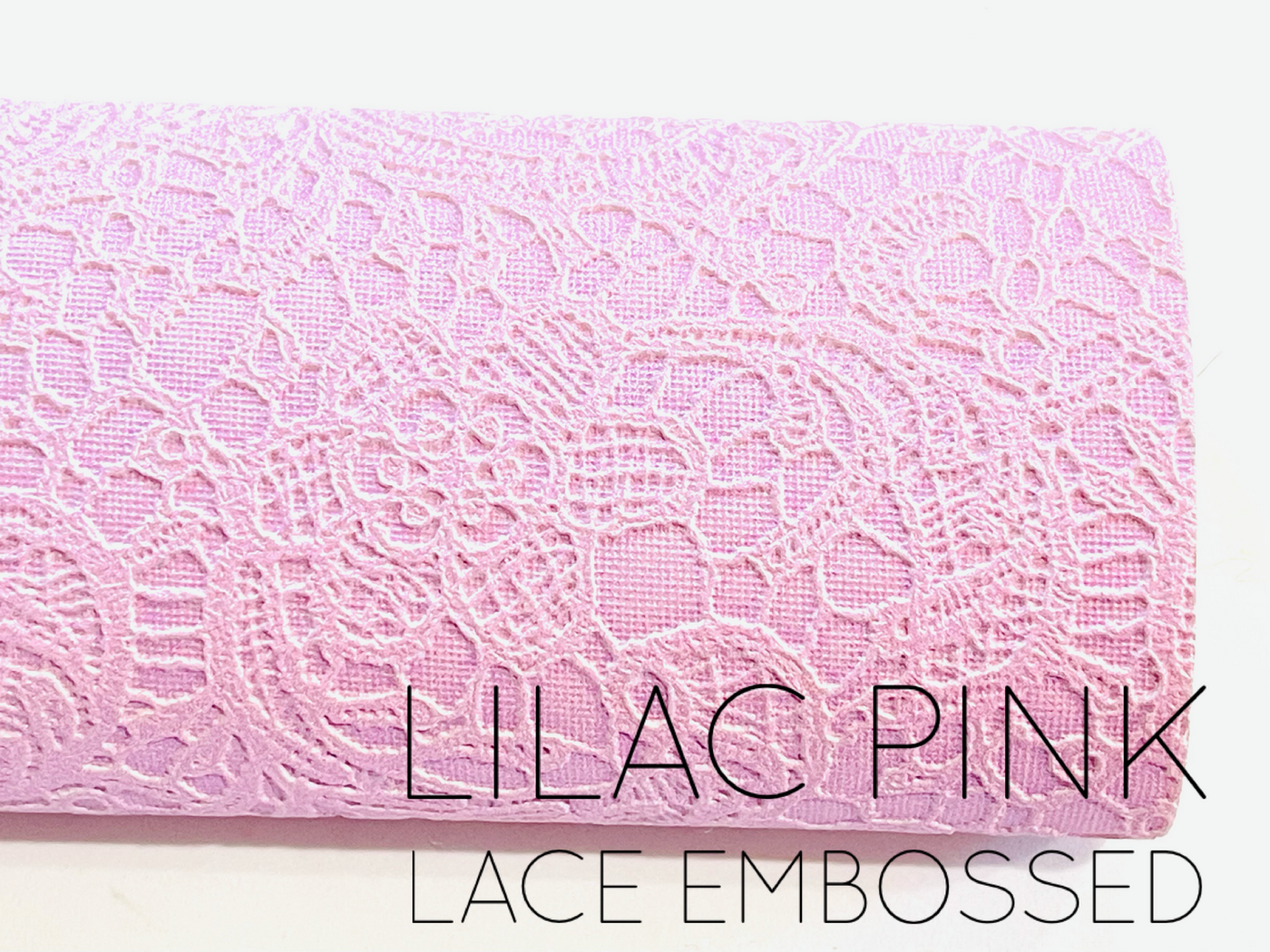 Lilac Pink Gelato Lace Embossed Faux Leatherette Sheet