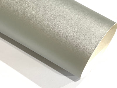 Thin Silver Smooth Leatherette Sheets 0.7 mm thickness | A4 Leatherette for Jewellery Makers