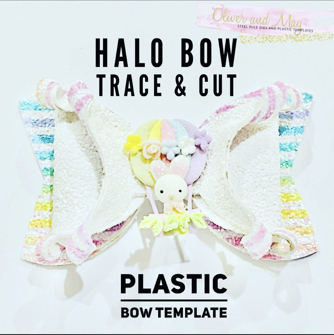 Halo Bow Plastic Trace and Cut Bow Template - 4.5"  Bow Template