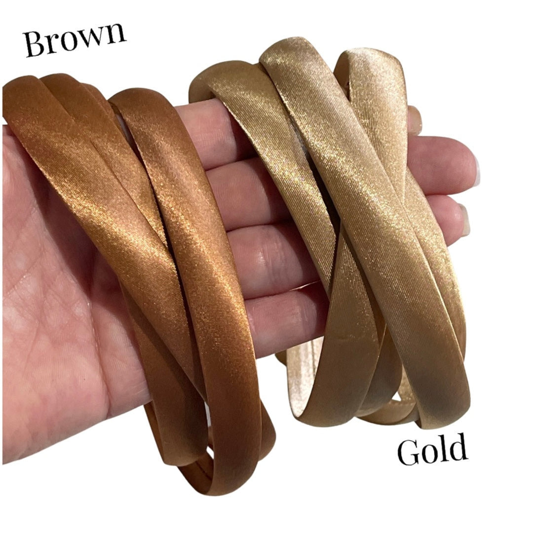 15mm Chunky Satin Alice Headbands - 45 Colours