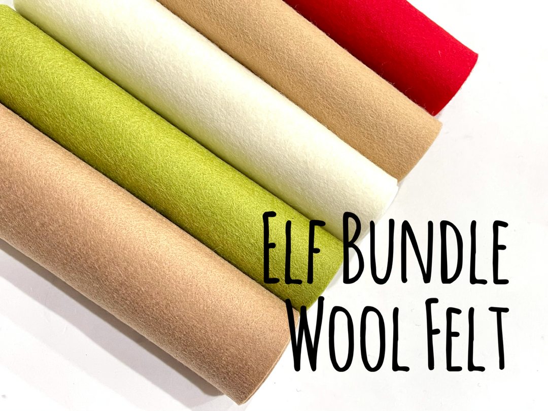 Elf Festive  Pure Merino Wool Felt Bundle