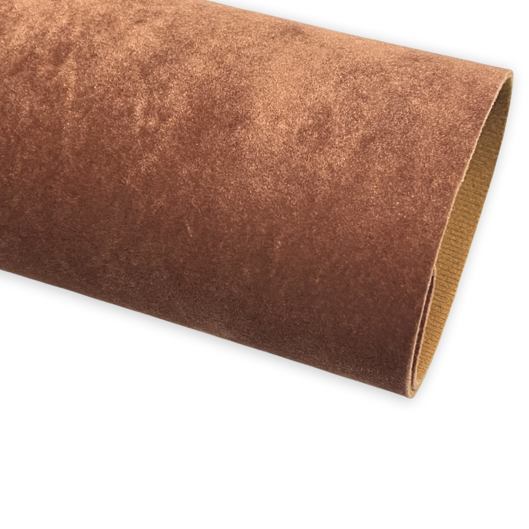 Tissu velours marron épais 0,9 mm robuste pour nœuds