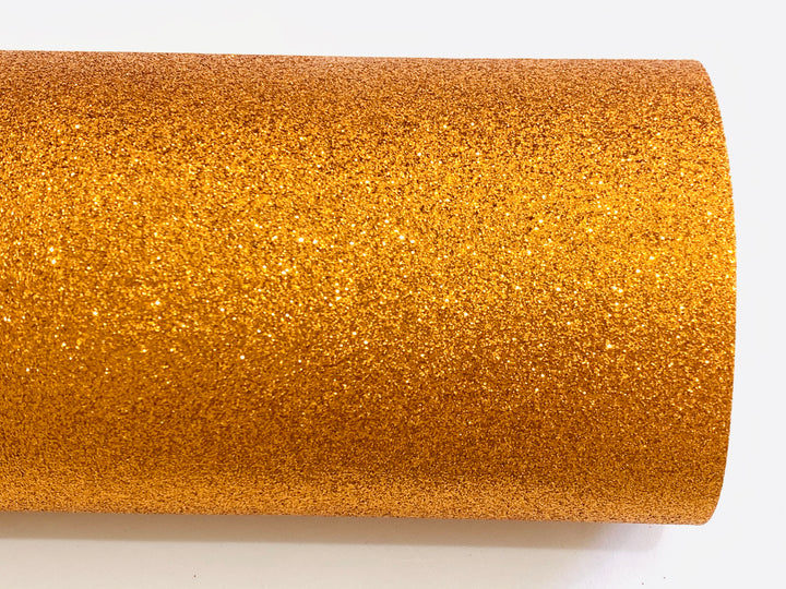 Orange Fine Glitter Fabric Sheet