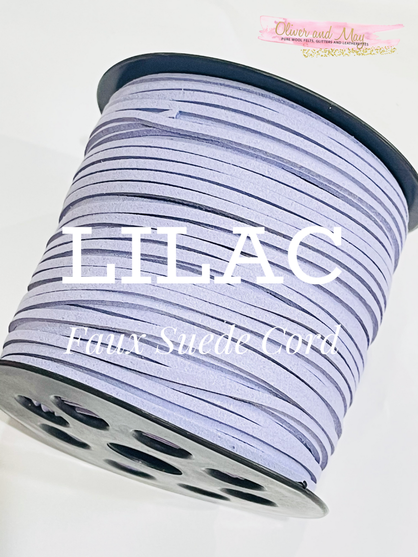 Lilac Faux Suede Cord - 5m - Faux Suede Cord