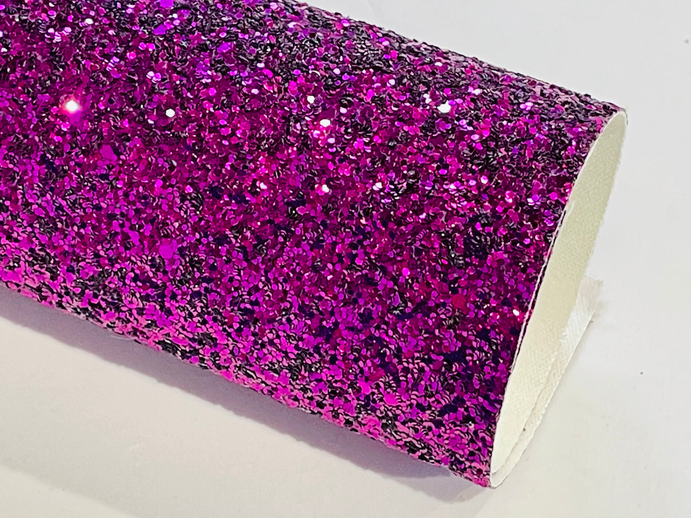 Purple Magenta  Chunky Glitter Fabric Sheet