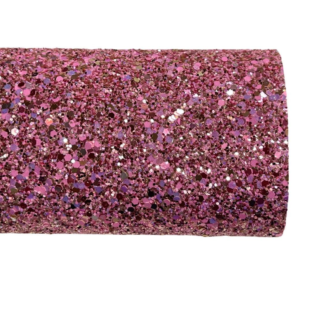 Madly Rose Pink Rose Gold Chunky Glitter