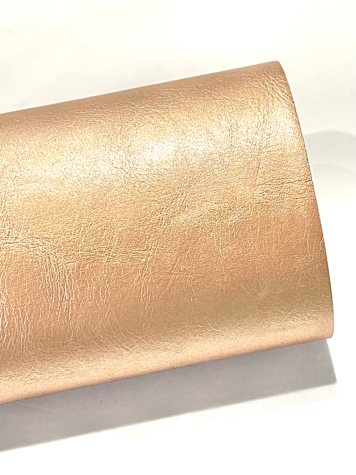 Metallic Bronze Smooth Faux Leatherette