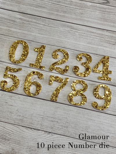 0-9 Piece Petite Glamour Numbers Steel Rule Die 3cm 1.18"