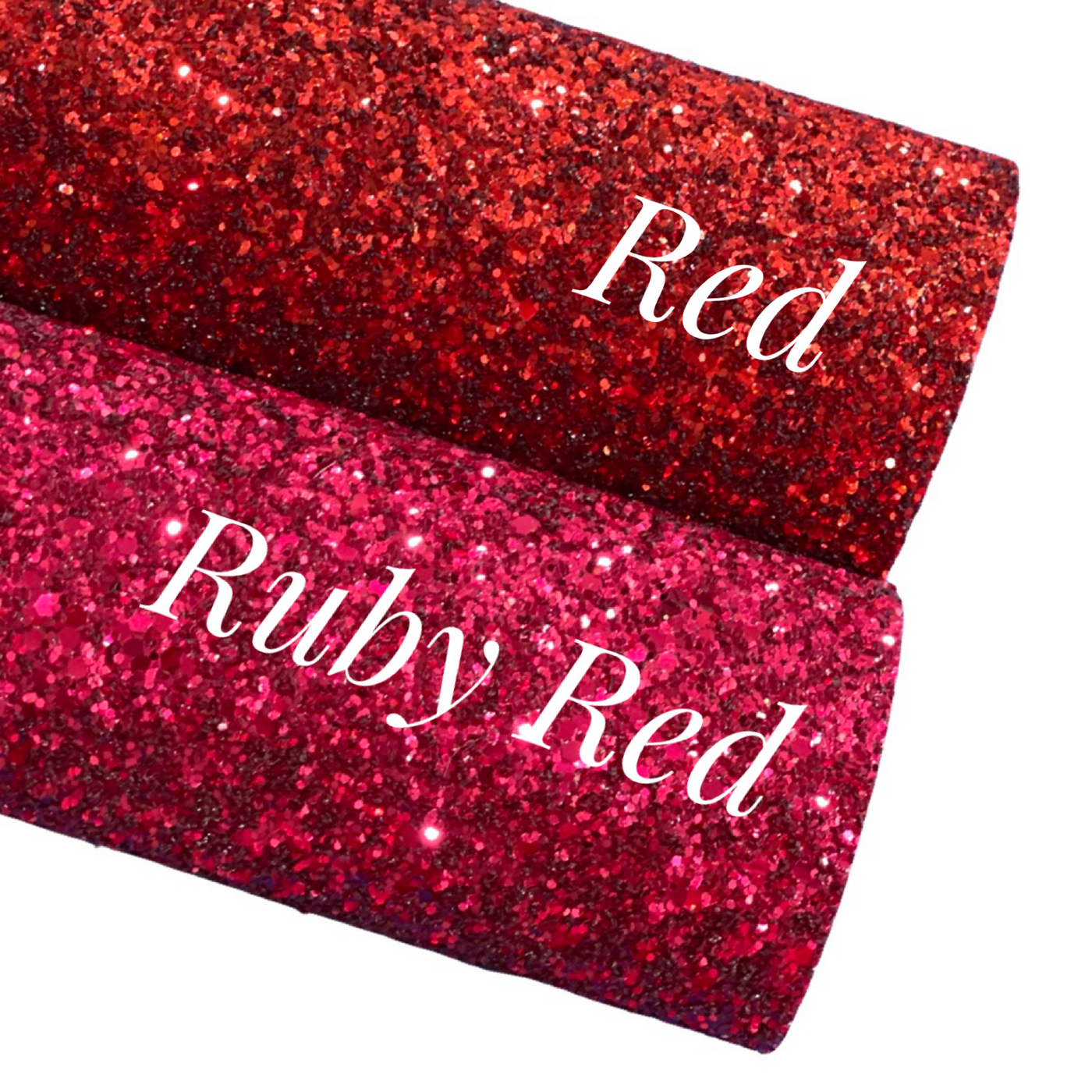 Ruby Red Chunky Glitter Fabric Sheet