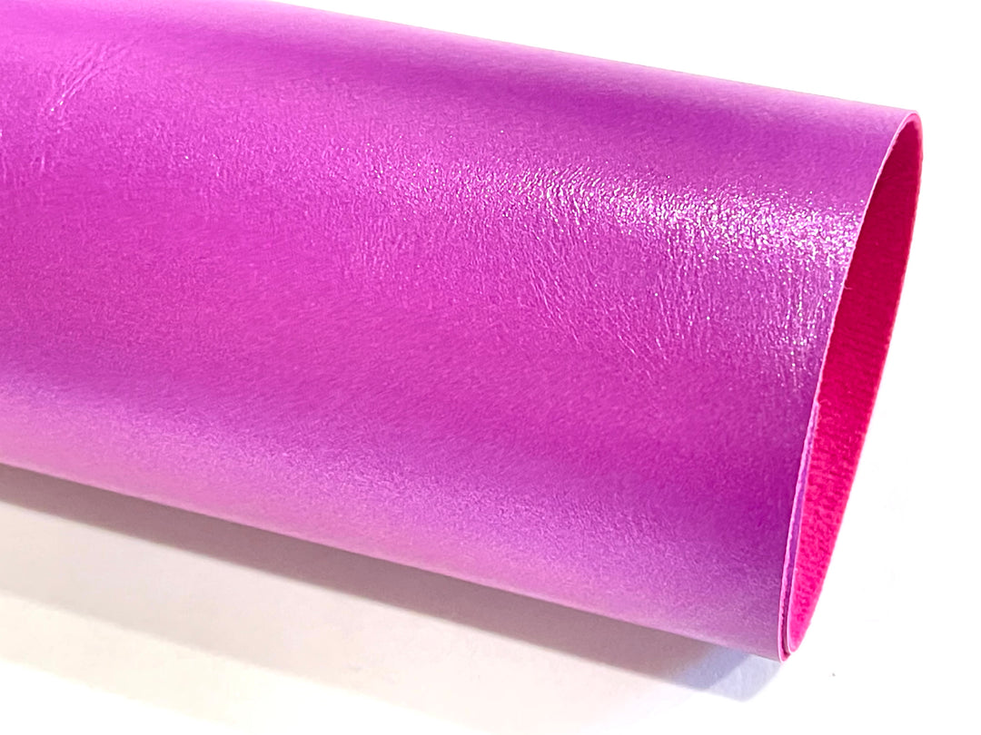 Magenta Pearl Smooth Faux Leatherette