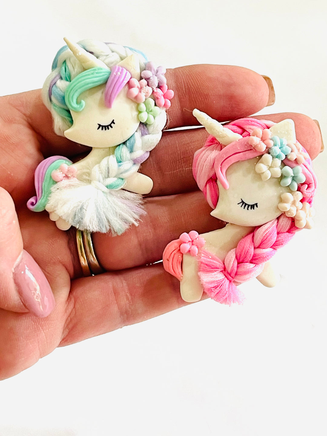 Magical Unicorn Bow Clay Embellishments - Choice of 5