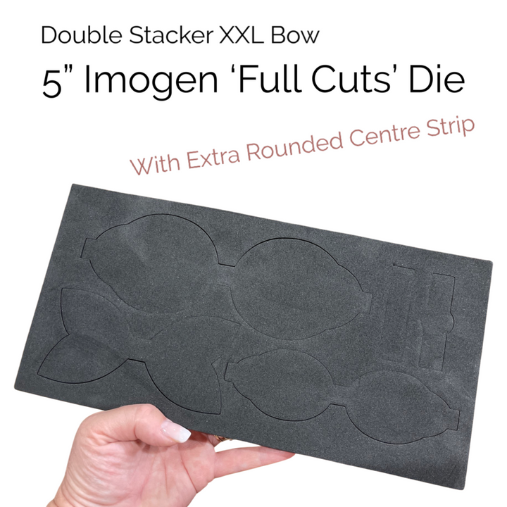 Imogen 5" Double Stacker 'Full Cuts' Hair Bow Die Sizzix Bigshot Compatible - XXL