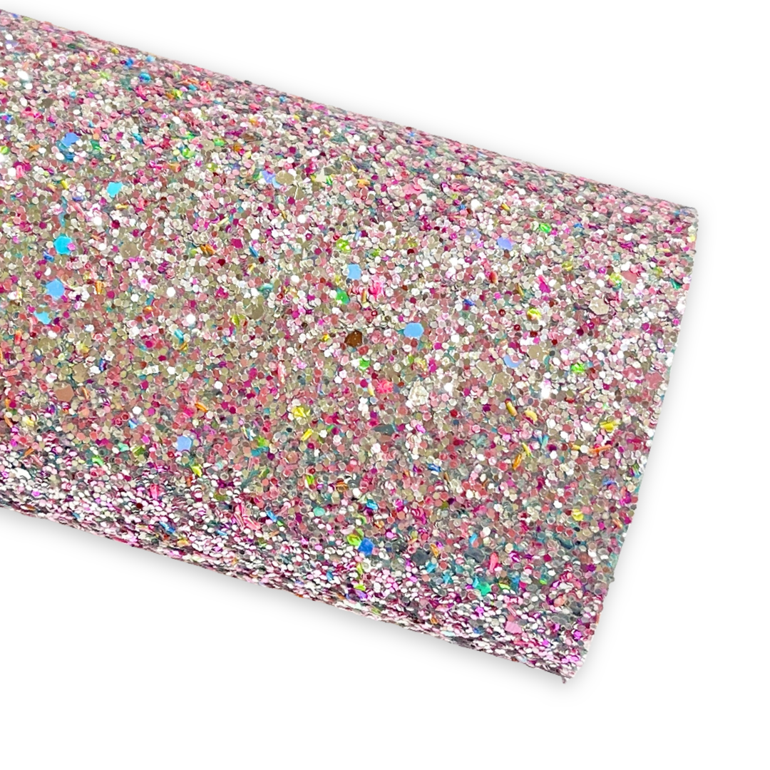 Dusty Rose Multicoloured Chunky Glitter with sprinkles of Baby Blue, Pink and Gold
