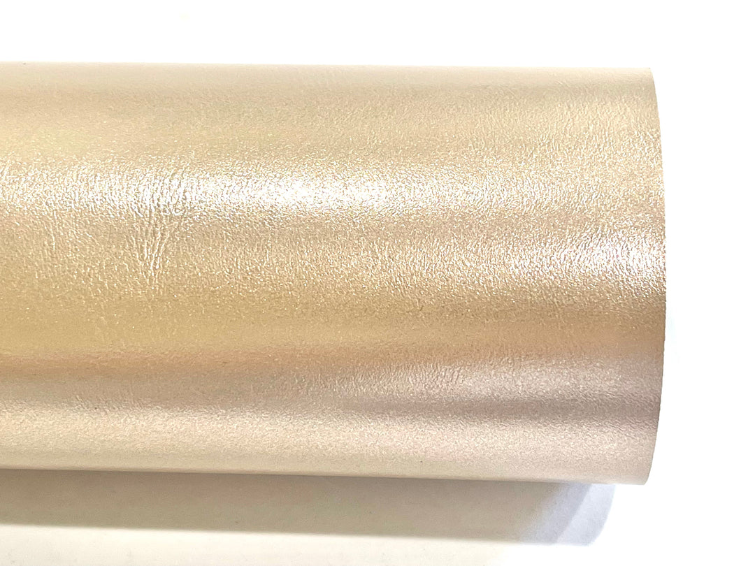 Champagne Pearl Smooth Faux Leatherette