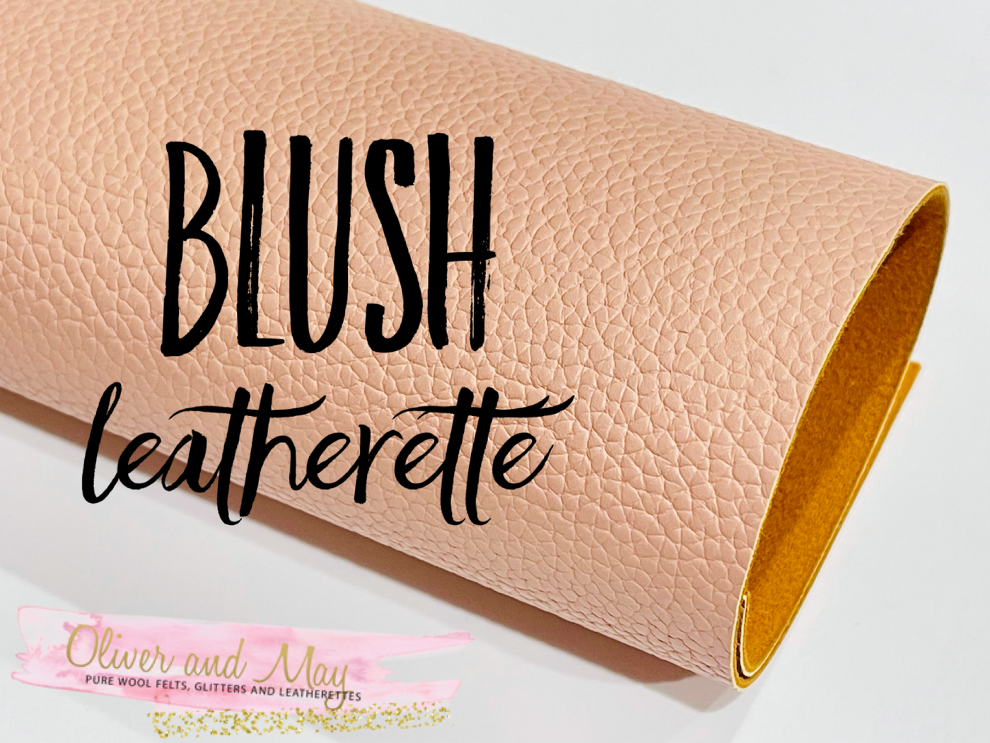 Blush Faux Leather Thick 1.2mm Fabric Sheet