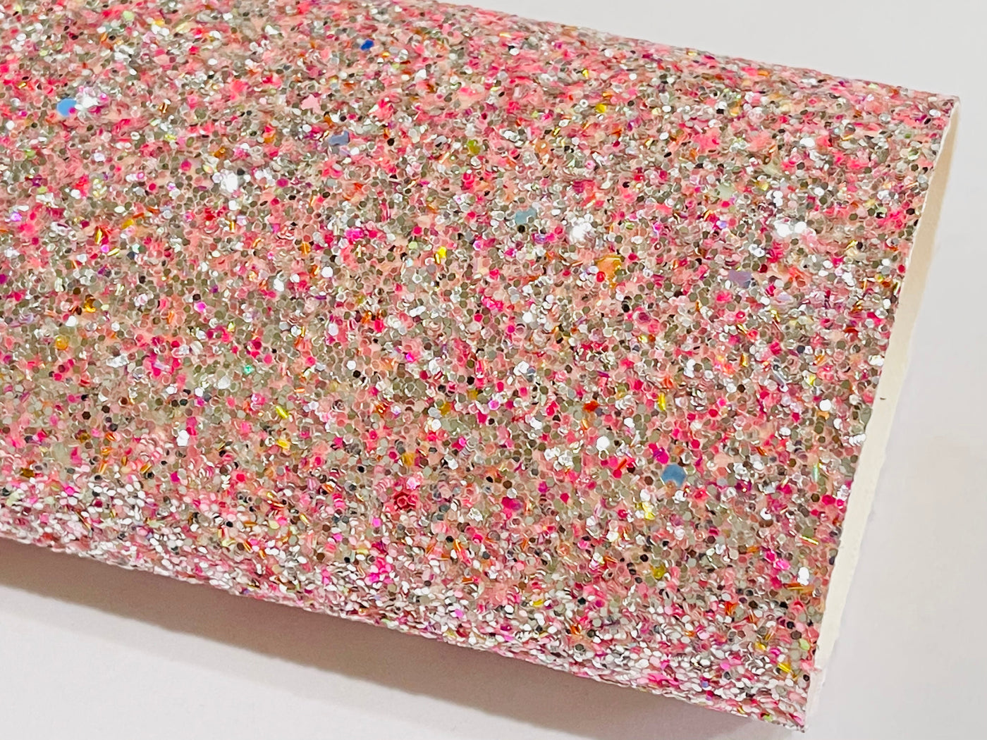 Pink Multicoloured Chunky Glitter with sprinkles of Baby Blue, Pink and Gold