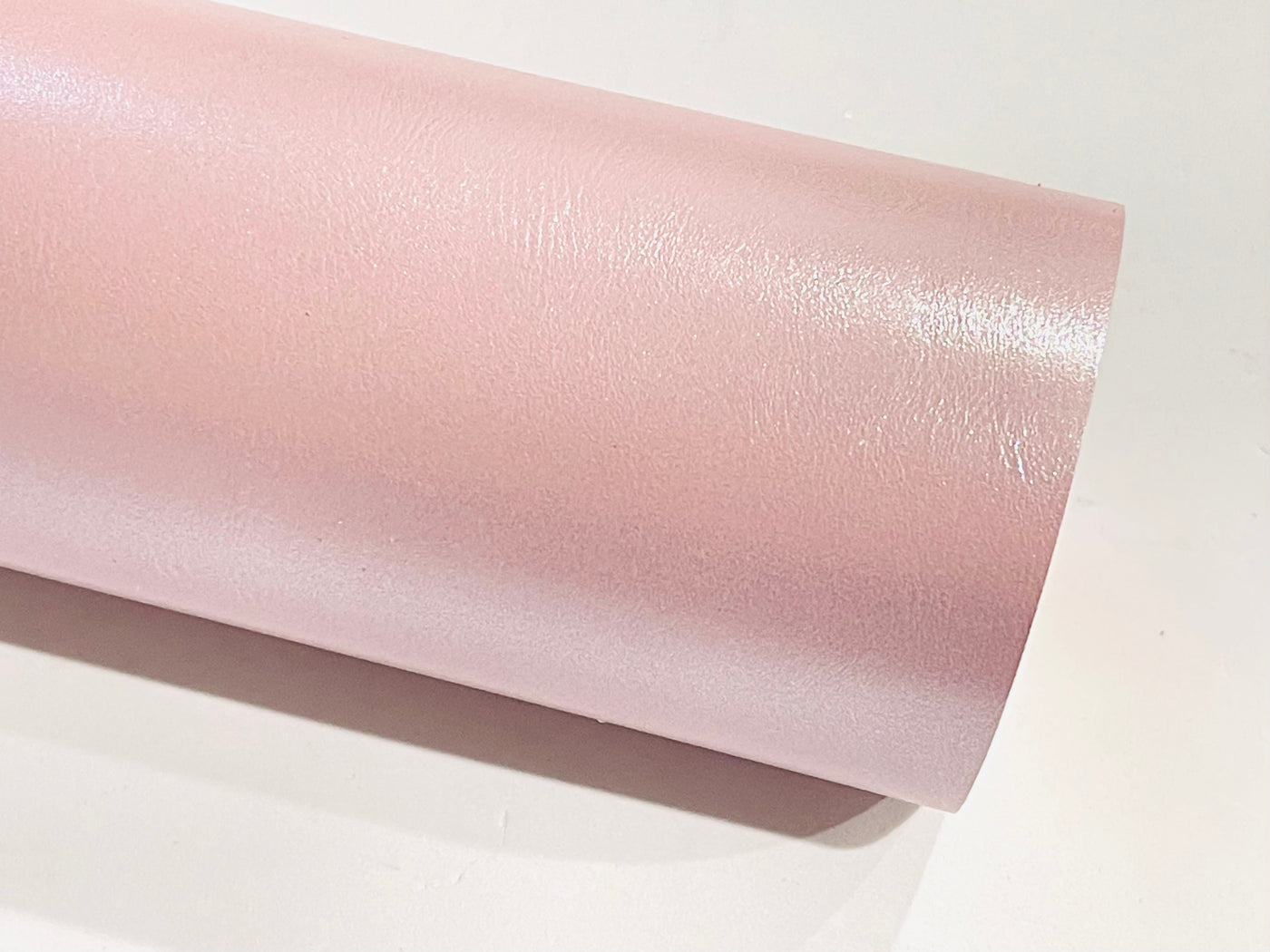 Dusty Pink Metallic Smooth Faux Leatherette